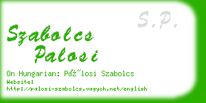 szabolcs palosi business card